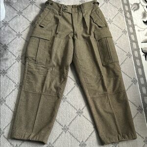 Vintage M&S Green Wool  Military Pants